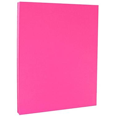 Imagem de JAM Paper® Capa de cartolina de 29,5 kg x 29,5 kg Brite Hue Ultra Fúcsia Rosa - 50 folhas por pacote