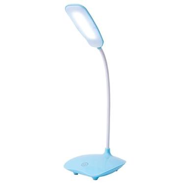 Imagem de Luminária Mini Abajur de Mesa Dobrável Flexível Sem Fio Recarregável Led USB para Leitura (AZUL)