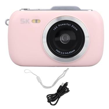 Imagem de Câmera compacta Vídeo 5K Photo 80MP 18x Câmera de zoom digital 2,8 polegadas IPS Tela para fotografia e gravação (Rosa)