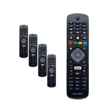 Imagem de Kit 5 Controle Remoto Compatível Tv Philips Smart - Skylink