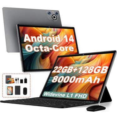 Imagem de Tablet Dghrti 2025 Android 14 10.1" 22 GB RAM 128 GB ROM 1 TB