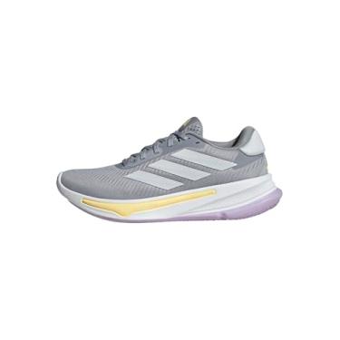 Imagem de adidas Tênis de corrida feminino Supernova Ease, Halo Silver/Dash Grey/Orange Tint, 41
