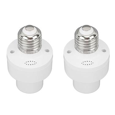 Imagem de AYNEFY 2pcs Smart Lâmpada Soquete Lâmpada Sem Fio E27 Porta de Parafuso Voice Control Lâmpador de para de Difícil Alcance Branco