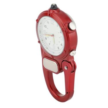 Imagem de Eujgoov Cramp/suporte de Movimento de Quartzo No Relógio de Aço Inoxidável Com Lanterna LED para Mochila de Golfe (Vermelho)