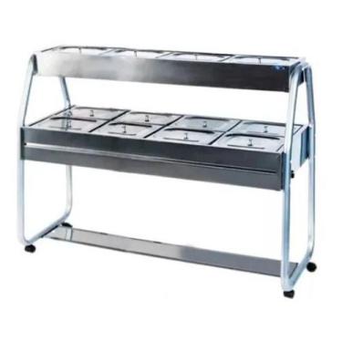 Imagem de Self Service Duplo 144,5Cm 8 Cubas Quentes, 4 Frias Ibet / 220V