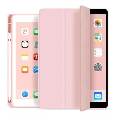 Imagem de Capa Case PREMIUM Anti Impacto com função sleep e suporte para Apple Pencil - compatível com iPad Air 4 e iPad Air 5 De 10.9 Polegadas (Rosa Bebê)