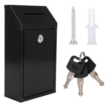 Imagem de SAFECaixa de doação de metal com cédula de votação com caixa de sugestão de fechadura c...
