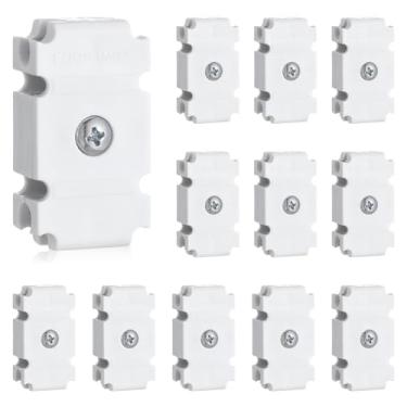 Imagem de Weysat Conjunto de 12 peças de placas de marceneiro para organizador de prateleiras, conectores de placa de marceneiro para 1002 grampos de parede de grade de organizador de prateleiras, conectores de