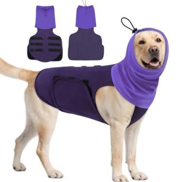 Imagem de ASENKU Moletom com capuz Dog Anxiety, colete calmante para cães, camisa de alívio de cães para tempestades, fogos de artifício, ruído, mantenha o animal de estimação calmo sem medicamentos e