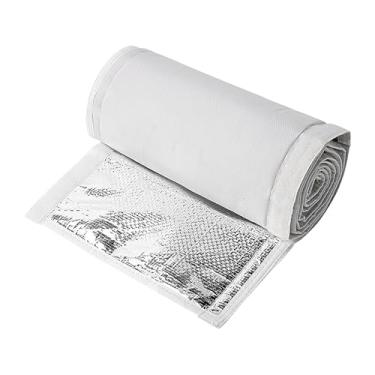 Imagem de Ｂｅｓｇａ Capa protetora para mangueira de ar condicionado, manga isolante para mangueira de CA, à prova d'água, reutilizável, com isolamento térmico, capa, Cinza Claro