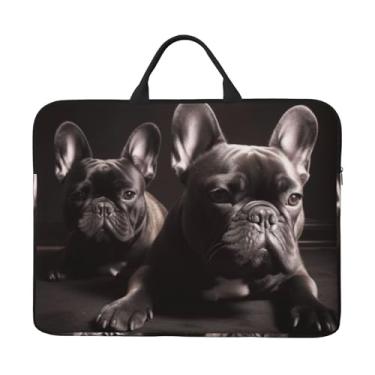 Imagem de Capa para laptop Bulldog de 14 polegadas, bolsa de transporte para computador, à prova de choque, capa protetora para notebook, bolsa portátil para laptop à prova d'água para homens e mulheres