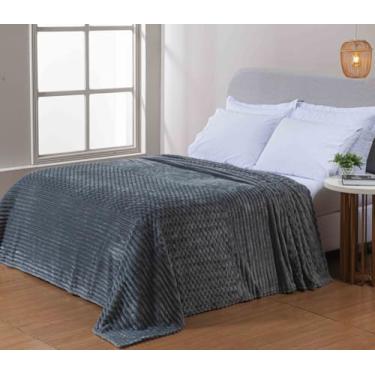 Imagem de Manta Cobertor Zurique Toronto 280 Gr/m² Alta Gramatura Macio e Quente (CINZA ESCURO (ZURIQUE), Casal)
