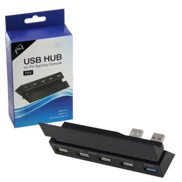 Imagem de Hub Usb 5 Portas Playstation 4 Fat Ps4 Carregador Adaptador