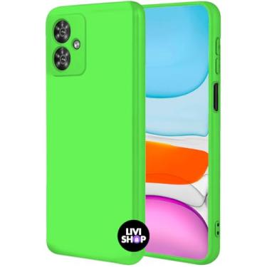 Imagem de Capa Case Capinha Compatível Motorola G55 Silicone Com Bordas Elevadas Aveludada Forro Premium (VERDE LIMÃO)