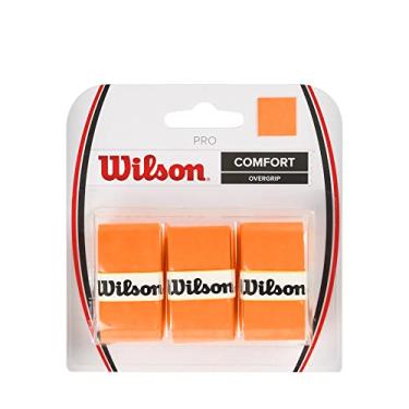 Imagem de Wilson, Overgrip De Tênis Unissex, laranja, pacote com 3