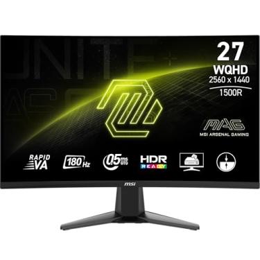 Imagem de MSI Monitor de computador MAG 27CQ6F 68.6 cm 2560 x 1440 (QHD), 180Hz, Adaptive-Sync, HDR Ready, HDMI, VGA Port, DisplayPort, VESA Mountable, Tilt, Speaker, 0,5ms, preto