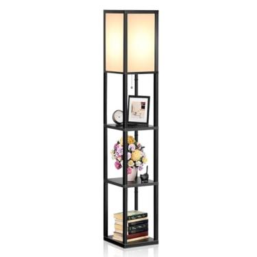 Imagem de Luminária de Chão, Abajur de Chão, Abajur de Chao para Sala, Luminaria de Chao para Sala de Estar, Luminária de Piso de Prateleira LED, Luz de Pé Moderna para Salas de Estar E Quartos
