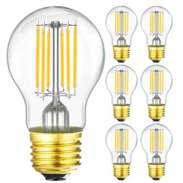 Imagem de Lâmpada LED Leools A15 8W 850LM regulável 3000K E26, pacote com 6