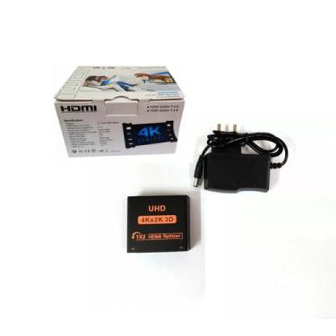 Imagem de Divisor hdmi splitter 1x2 full hd 1080p 1.4b - Generica