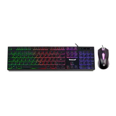 Imagem de Kit Teclado e Mouse TGT Leopard 2 Rainbow 1200DPI ABNT2 Preto - TGT-LP2-RBW01