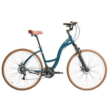 Imagem de Bicicleta BLITZ Aro 29 Comodo Urbana Full SH 21v Freio à Disco, Quadro Leve, Câmbio Suave, Rodas Resistentes, Design Moderno, Ideal para Passeios e Deslocamentos Diários (Azul, 16)