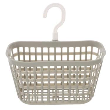 Imagem de STOBAZA Cesta de armazenamento suspensa de plástico com gancho rotativo para utensílios de banheiro, artigos de higiene pessoal, cesta organizadora de legumes e gengibre e alho para cozinha