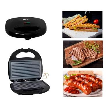 Imagem de Sanduicheira Grill Multifuncional Chapa Dupla Antiaderente 220V