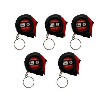 Imagem de 5 Trenas Chaveiro Automatica C/trava 1 Metro X6mm Bc24307 Fx - IMPORT