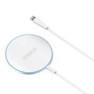 Imagem de Carregador De Indução Rápido 20w Ultra Fino Branco