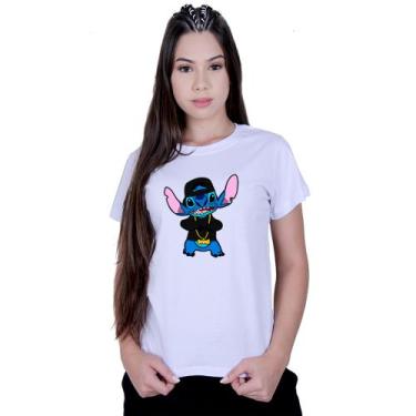 Imagem de Camiseta Baby Look Feminina Lilo Stitch Gangster - Lafre, Branco, GG