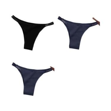 Imagem de Conjunto De 3 Calcinhas Femininas De Algodão, Tanga Sexy, Lingerie Ínt