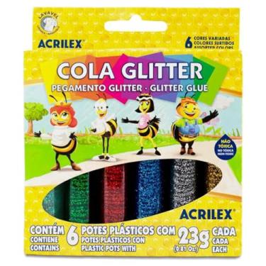 Imagem de Cola Glitter 23 g, Acrilex, 02923, Multicor
