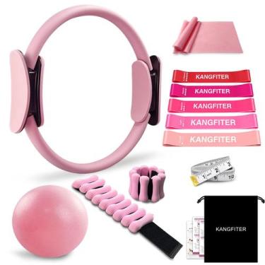 Imagem de Conjunto de anéis de Pilates KANGFITER 11 peças com bola, pesos, faixa