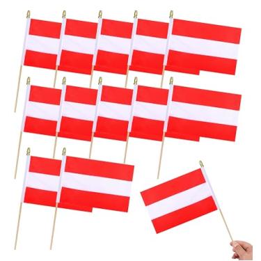 Imagem de Pacote com 12 bandeiras de mão em miniatura da Europa (Áustria)