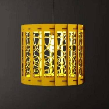 Imagem de Luminária Teto Tipo Pendente Ventania Mdf - Completa Mdf Cru - LENOBRE