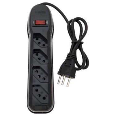Imagem de Filtro De Linha Circuit Breaker 4 Tomadas Pp 3x0,75 1m Preto - MEGATRO