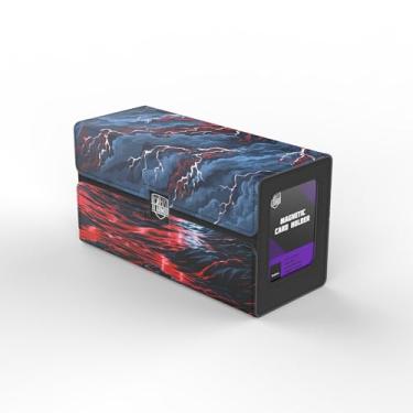 Imagem de Ai Armor (Red/Blue Storm) 200+ Card Custom Art MTG Commander Dual Deck Box With Storage