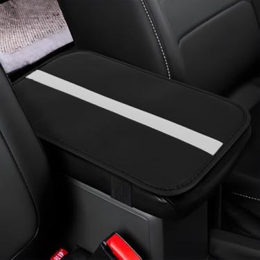 Imagem de wuyaoyao Capa de console central de carro, capa de apoio de braço de couro PU de 12,6" × 7,221.0 cm para carros, almofada de apoio de braço automotivo elegante, protetor de descanso de braço de
