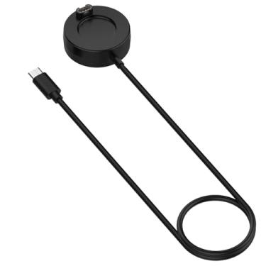 Imagem de Disscool Cabo de carregamento de substituição compatível com Garmin Venu 3/Venu 3S/Vivoactiv 5/Tactix7 Amoled/Epix Pro/Approach S70, suporte de carregador de cabo tipo C, acessórios para relógio