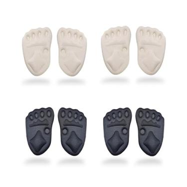 Imagem de CB 4 pares de almofadas de metatarso para o antepé, palmilhas de enchimento de esponja, sapatos muito grandes, alívio da dor nos pés, para homens e mulheres, sapatos infantis, estilo C-Nude e preto