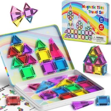 Imagem de Brinquedos de viagem Magnetic Tiles JSDKFJSA para crianças de 3 a 5  4