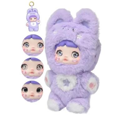 Imagem de Shopular Nommi Blind Box Opened Plush Doll Nommi Loveliness Never Ends Series Confirmed Kawaii Plushie Charm Doll Cute Xmas Collectible Birthday Gift (Purple Bunny)
