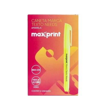 Imagem de Kit 12 Canetas Marca Texto Needs Amarela 4,0Mm Maxprint