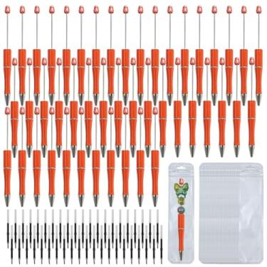 Imagem de Kit de 108 canetas com contas DIY – 36 peças de canetas esferográficas com refis e bolsas – canetas com contas para artesanato DIY – suprimentos de canetas de contas, kit para fazer canetas, item com