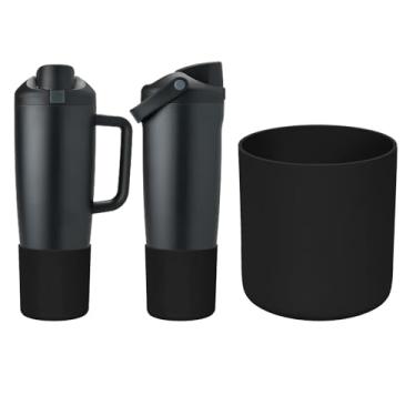 Imagem de ZXFYE Bota superior compatível com Owala 850 g 1,134 g FreeSip Sway garrafa de água e copo, antiarranhões e antiderrapante, grande capa protetora de silicone para Owalaa Sway