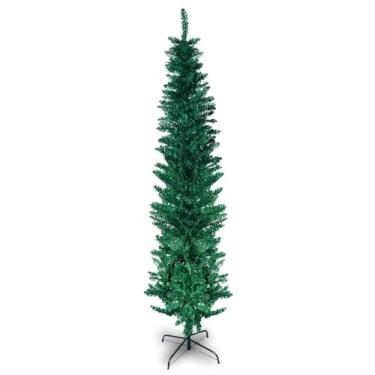Imagem de Árvore de Natal Slim Georgia, Verde, 2,10m, 460 Galhos, Base Metálica Resistente, Modelo Canadense, Decoração e Enfeite Natalino (Árvore de Natal Slim 210cm)