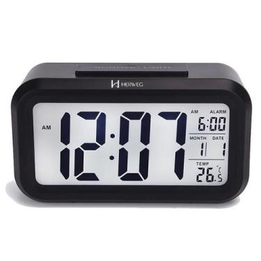 Imagem de Despertador Digital Preto Herweg 2988-034