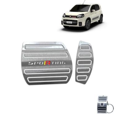 Imagem de Pedaleira Automático Aço Inox Uno Sporting 2011 A 2018 Prata