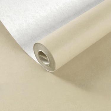 Imagem de ESSMOKO Papel de parede moderno estilo nórdico seda não tecido papel de parede não autoadesivo quarto sala de estar escritório fundo decoração adesivo original cor de madeira 53 * 950 cm