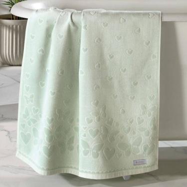 Imagem de Toalha de Banho Velour Jacquard Döhler Romance Aveludada - Verde